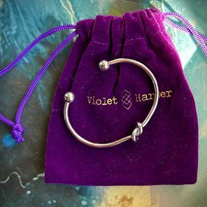 Silver Plated Knot Bangle Bracelet